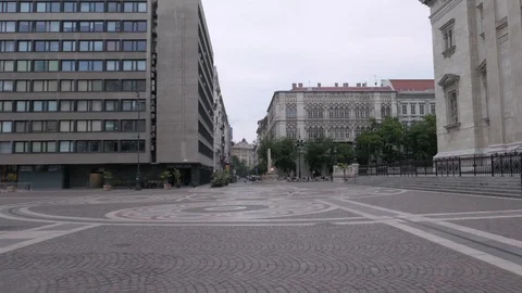 St. Stephen's Square, Slow Motion, Budapest Stock Footage 90684019
