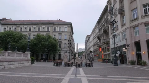 St. Stephen's Square, Slow Motion, Budapest Stock Footage 90684024