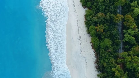 St Thomas beach aerial view Stock Footage 116400631