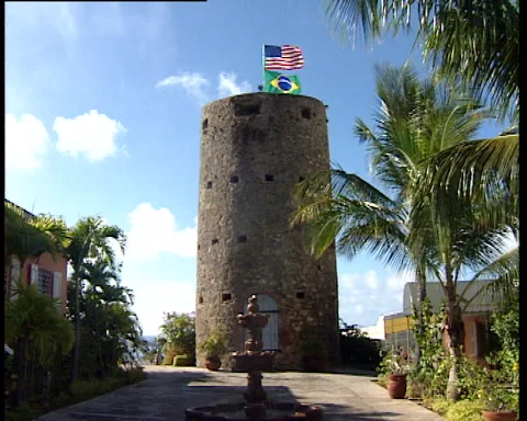 St. Thomas Blackbeard's Castle long field Stock Footage 139058582