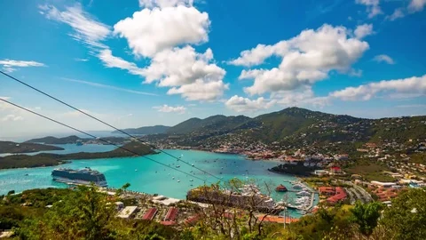 St. Thomas Harbor Timelapse 4K HD Видео 74299393