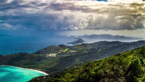 St. Thomas Island Time Lapse | Overlooking Magens Bay Caribbean Stock-Footage 169724417