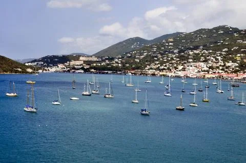 St Thomas port Stock Photos