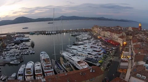 St Tropez Arial shot Video stock 58636288