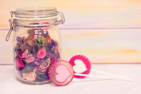 St. Valentine's composition Foto stock