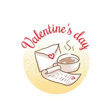 St Valentines day design element Illustrazione stock