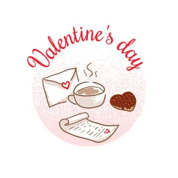 St Valentines day design element Illustrazione stock