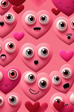 St Valentines Day. Seamless pattern with hearts and blue baby penguins wearing Illustrazione stock