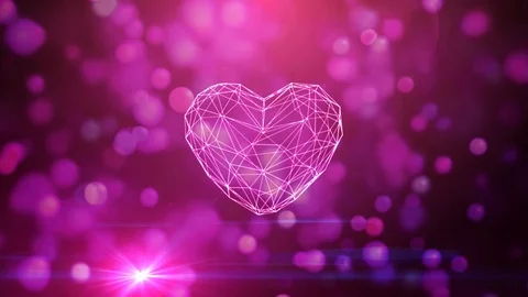 St Valentines heart march  background Stock Footage 102743053