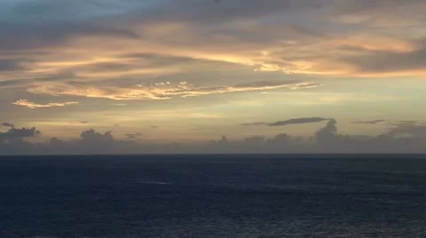 St Vincent Caribbean sunset Stock Footage 11143067