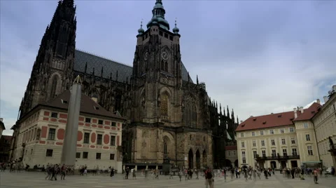 St. Vitus Cathedral time-lapse Stock Footage 53495416