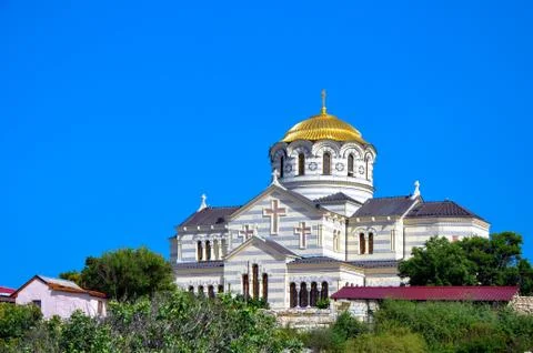 St. Vladimir's Cathedral in Chersonesos Stock Photos
