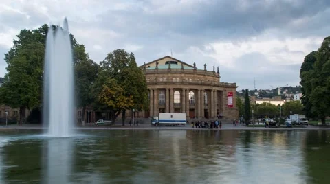Staatstheater Stuttgart (hyperlapse) Video stock 43039108