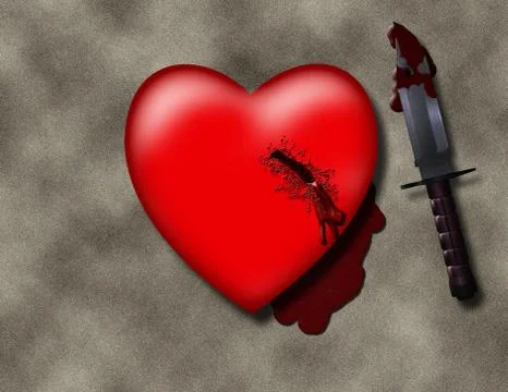 Stabbed heart Stock-Illustration