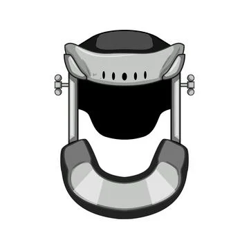 Stability cervical neck collar cartoon vector illustration Stock Illustration