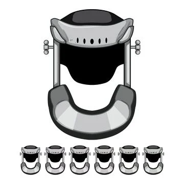 Stability cervical neck collar cartoon vector graphic Stock Illustration