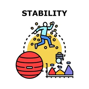 Stability concept illustrating steady progress and well being イラスト素材