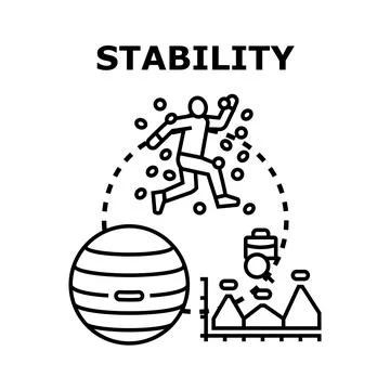 Stability concept illustrating steady progress and well being Stock Illustration