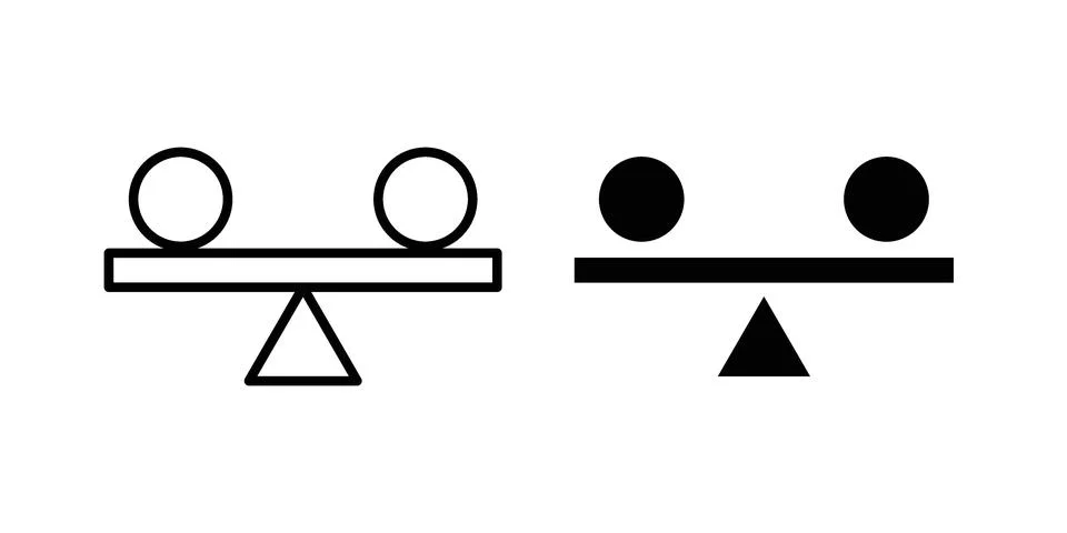 Stability icon set modern line and solid style collection. イラスト素材