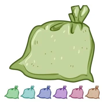 Stability sand bag cartoon vector graphic Stock Illustration