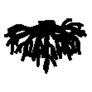 Stability tree root pixel art vector illustration Stock Illustration