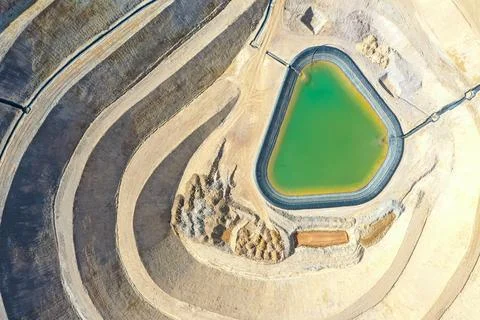 STABILIZATION AND WATERPROOFING OF OPEN-PIT MINES WITH GEOSYNTHETIC MATERIALS Stock Photos