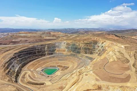 STABILIZATION AND WATERPROOFING OF OPEN-PIT MINES WITH GEOSYNTHETIC MATERIALS Stock Photos