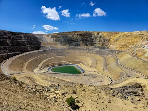 STABILIZATION AND WATERPROOFING OF OPEN-PIT MINES WITH GEOSYNTHETIC MATERIALS Stock Photos