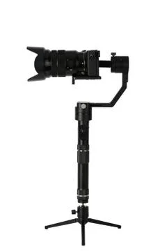 Stabilization System with 3-axis gimbals &amp; Mirrorless Camera Stock Photos