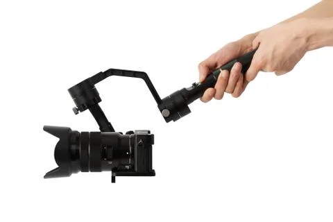 Stabilization System with 3-axis gimbals &amp; Mirrorless Camera Stock Photos