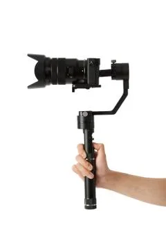 Stabilization System with 3-axis gimbals &amp; Mirrorless Camera Stock Photos