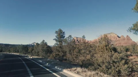 Stabilized fottage of hiking of Devils Bridge trail and Chuckwagon Trail in Video stock 150269696