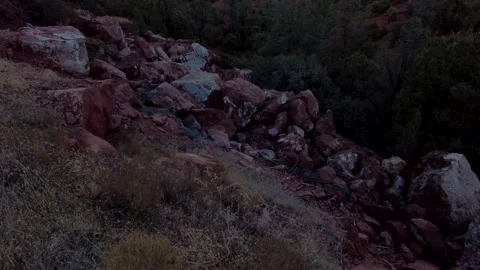 Stabilized fottage of hiking of Devils Bridge trail and Chuckwagon Trail in Stock Footage 150270614