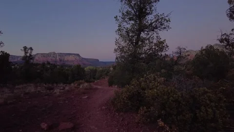 Stabilized fottage of hiking of Devils Bridge trail and Chuckwagon Trail in Video stock 150276303