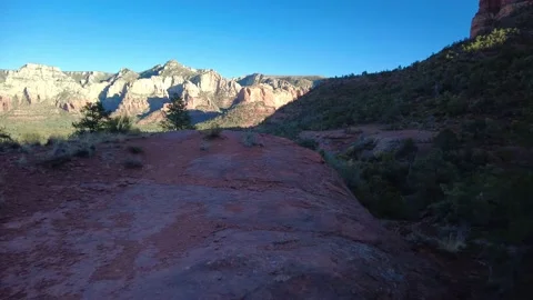 Stabilized fottage of hiking of Devils Bridge trail and Chuckwagon Trail in Video stock 150278367