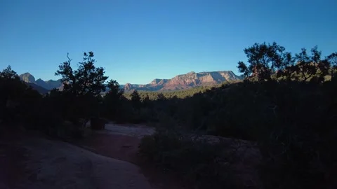 Stabilized fottage of hiking of Devils Bridge trail and Chuckwagon Trail in Video stock 150280883