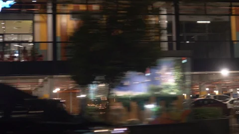 Stabilized shot from the car of linc Stock Footage 112911306