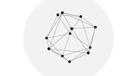 Stable abstract geometric polygonal structure, 3d animation 库存影片 47480026