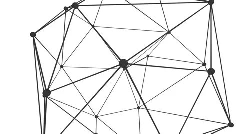 Stable abstract geometric polygonal structure Stock Footage 54580858