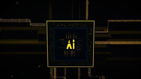 Stable background plate of a highly detailed quantum computing motherboard Stock Footage 335925770