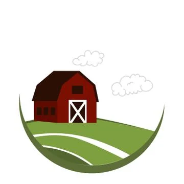 Stable building farm icon Ilustración de archivo