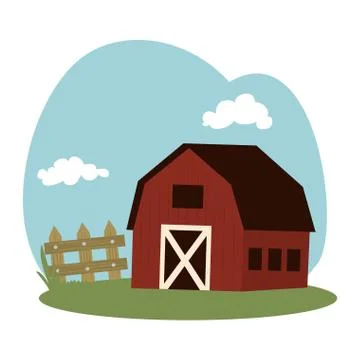 Stable building farm icon Ilustración de archivo