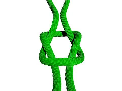 Stable double knot for fastening Stock Illustration