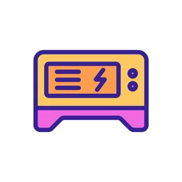 Stable electric generator icon vector outline illustration Illustrazione stock