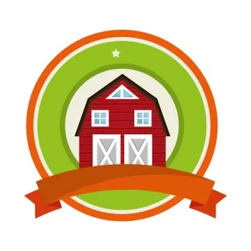 Stable farm building icon Ilustración de archivo