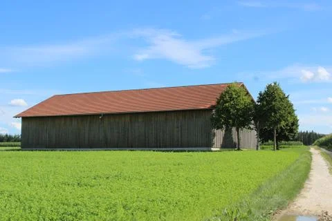 Stable in the field. Stock Photos