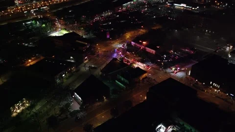 Stable high altitude drone elevated establishing shot of Minneapolis during Stock Footage 134505693