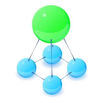 Stable molecule icon, isometric 3d style Stock Illustration