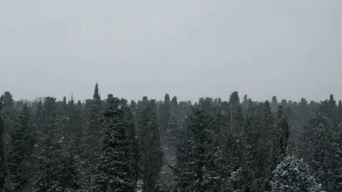 Stable pan of snow in Istanbul Stock Footage 147336921