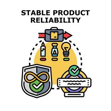 Stable product reliability concept vector illustration Stock Illustration